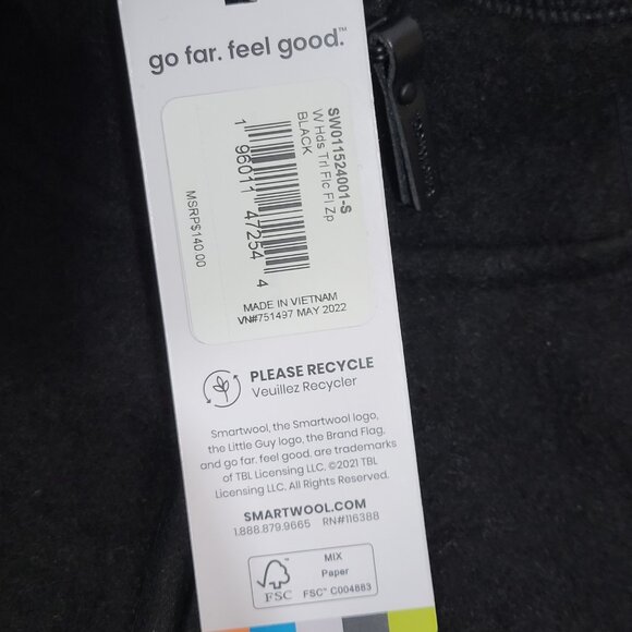 Smartwool Hudson Trail Jacket Women Sz Small Fleece Full Zip Pockets Merino Wool - Picture 13 of 15